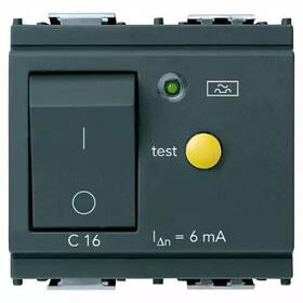 16511.16.0 Vimar Spa 16511.16.6 Vinmar Idea 1p N C16 Rcbo 120v-230v 6ma Breaker 8007352108325