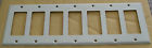 84407 Wall Ivory Wrapped Mulberry Block Metal Gang 7 Plate Individually