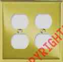 0201752 Wall Total Plate 11 - Hardware Liberty Brass Double Duplex Polished