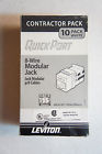 40838-wcp White Leviton Pack 8-wire Jack Modular 10 Cat-5