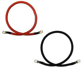 Windynation B01f44yd04 4/0 Awg Red Black Pure Copper Battery Inverter Cables Solar Rv Car Boat 7 Ft