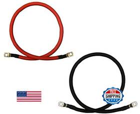 Windynation B01f44yiqs 4/0 Awg Red Black Pure Copper Battery Inverter Cables Solar Rv Car Boat