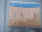 126431 Wood Oak Plate Brainerd Switch Medium Quad Wall Cover Square