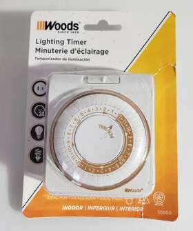 Woods 078693500008 Indoor Lighting Timer 24 Hour New