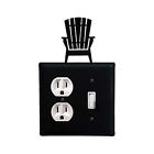 Eos-119 Wrought Village Adirondack Iron Black Outlet-switch Chairs