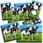 Holstein Cow Green Pasture Light Switch Outlet Wall Plate Country Home Art Decor. Fixed Price $17.99.