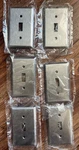 6 Lot Mulberry 97071 Brushed Stainless Steel Finish Gang Switch Cover Plate. Fixed Price $12.00.