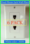 Phone Jack Wall Outlet Plate Modular Dual Duplex 40944 6 Pack Flush Mount New. Fixed Price $14.99.