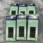 6X Leviton Decora Single Pole Rocker Switch 5601-2ES 15A 120V Black. Fixed Price $15.33.