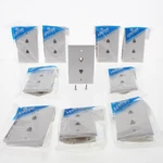 10 Leviton White Dual Phone Jack Flush Wallplates 6-WIRE 6P6C Type 625B3 40266-W. Fixed Price $20.89.