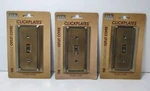 Vtg Elk Lighting Antique Brass Middle Switch Plate No 2501 Lot Of 3 Nib. Fixed Price $15.99.