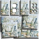 Ocean Beach Glass Bottles Seashells Light Switch Outlet Wall Plate Home Hd Decor. Fixed Price $23.39.