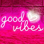 16"X8" Vibes Neon Sign,good Lights Sign,usb Operated- Wall Decor. Fixed Price $30.97.