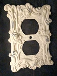 Vtg 60 Amertac Metal White Elec Wall Cover Ornate Plate Outlet-ul Listed. Fixed Price $14.39.