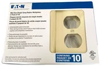 Eaton Mid-size Single Gang Duplex Wallplates (1 Pkg Of 10) Unbreakable New Boxed. Fixed Price $8.20.