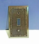 Vintage Brown Standard Toggle Switch Wall Plate Cover Sierra New Leviton 1901. Fixed Price $7.95.