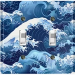 Metal Light Switch Outlet Cover Decorative Wall Plate Ocean Sea Waves Art OCN106. Fixed Price $13.49.