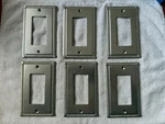 Vintage Amertac Rocker Light Switch Covers Brushed Nickel Beaded Rope -lot Of 6. Fixed Price $39.99.