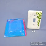 Leviton 89501-GRN Green Vine 1-GANG Toggle Switch Ceramic Standard Wallplate. Fixed Price $10.99.