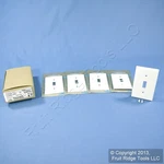 Leviton 89991 White 1-GANG Toggle Painted Metal Standard Wallplate Cover 5-PACK. Fixed Price $17.09.