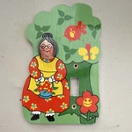 Sears Roebuck Hand-painted Wooden Switch Plate Cover Vintage 1970S Floral Design. Fixed Price $14.00.