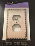 Amerelle Decor Outlet Receptacle Cover Wall Plate - Antique Nickel Cast Metal. Fixed Price $18.67.