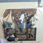 Vintage 1997 Figi Handpainted 3D Toy Chest Double Switchplate Kids Room Decor. Fixed Price $15.00.