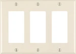 Leviton 80411-00T Almond 3-GANG Gfci/rocker Wall Plate 4-1/2 H X 6-3/8 In.. Fixed Price $7.12.