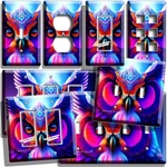 Vibrant Starlight Majestic Diamond Head Owl Switch Outlet Wall Plate Decor. Fixed Price $23.39.