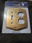 Vintage Mintcraft Decor Solid Brass Single Switch/duplex Wall Plate. Fixed Price $8.00.