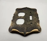 Mcm Vintage Amerock Carriage House Light Switch Outlet Wall Plate Antique Brass. Fixed Price $11.00.