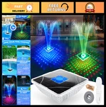 Upgraded Solar Pool Fountain With Light Show, Large Square Floating Water Pump. Fixed Price $116.99.