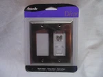Amerelle Decor 2 Gang Steel Wall Plate Antique Nickel. Fixed Price $9.99.