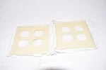 Lot Of Leviton 001-86016 2-GANG Duplex Outlet Wall Plate In Ivory Color. Fixed Price $9.99.