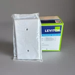 Leviton 80714-W Blank 1-GANG Wall Plate White Lot Of 10 New. Fixed Price $25.00.