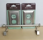 Allen+roth Single Duplex Wall Plate Outlet Cover Satin Nickel (pair)+towel Rack. Fixed Price $19.95.