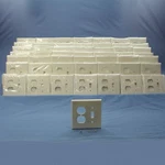 Leviton 80505-W White 2-GANG Toggle Duplex Plastic Midway Wallplate Cover 50PCS. Fixed Price $42.74.