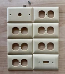 Lot Of 8 Vtg Sierra Leviton Eagle & Ribbed Outlet Light Switch Covers Plates. Fixed Price $22.99.