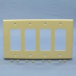 Leviton PJ264-I Ivory 4-GANG Decora Gfi Unbreakable Nylon Midway Wallplate Cover. Fixed Price $10.06.