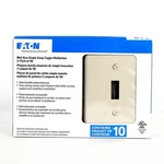 Eaton, PJ1V-10-LW, Ivory, Mid-size Single Gang Toggle Wallplates (1 Pack Of 10). Fixed Price $12.99.