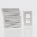 25 Cooper 1-GANG White Duplex Outlet Receptacle Cover Plastic Wallplates 2132W. Fixed Price $19.94.