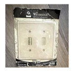 New Weybridge Cast Stone 2-GANG Toggle Switch Wall Plate Beige Waterproof. Fixed Price $7.00.