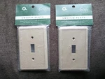 Questech Cast Stone Switch Plate Cover Single Toggle Travertine SW102-01. Fixed Price $19.99.