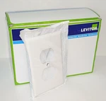 Leviton White Midway Receptacle Wallplate Duplex Outlet Covers 20/ Box 80503-W. Fixed Price $16.95.