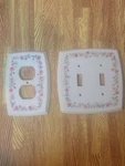 Vtg 1972 American Tack & Hardware Wall Plates Set Floral Daisy Rose Switch Outl. Fixed Price $14.95.