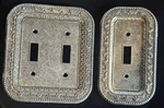 2 Vintage Ornate Metal Switch Plates Face Covers Melard 67091-1 67093-1. Fixed Price $23.95.