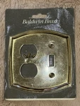 Baldwin Brass Colonial Toggle Switch & Outlet Plate Wall 4767-030. Fixed Price $6.75.