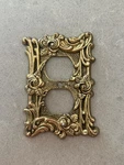 Amertac Ornate Antique Brass Double Electric Outlet Wall Plate Cover Roses. Fixed Price $11.75.