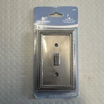 Brainerd 64905 Single Switch Wall Plate Brushed Satin Pewter Beaded New. Fixed Price $8.99.