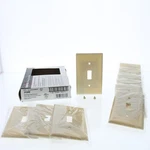 Cooper 2134V Ivory 1-GANG Toggle Switch Plastic Thermoset Wallplate Cover 10PCS. Fixed Price $17.09.